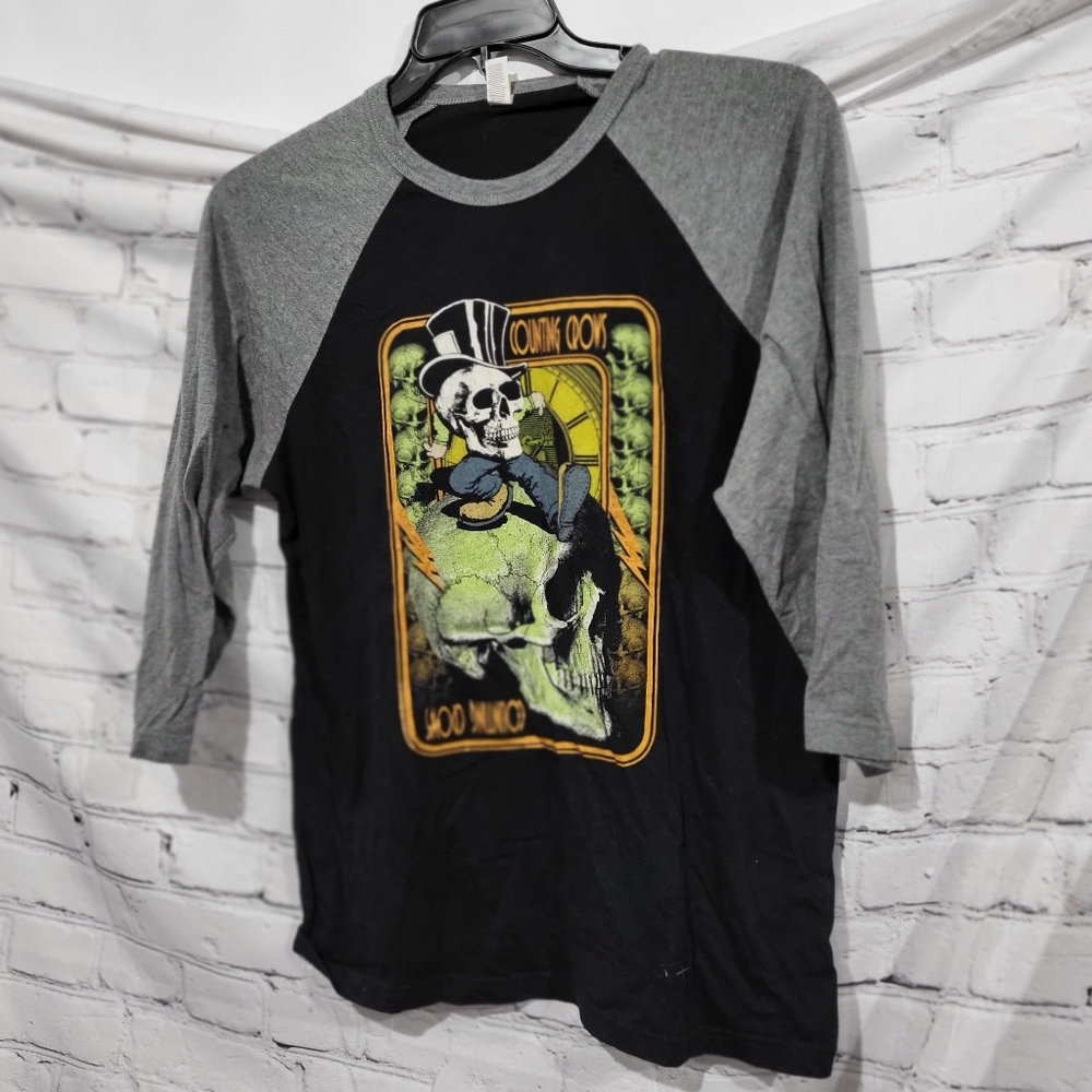 Counting Crows Tour Shirt Skull Raglan Baseball Concert Tee